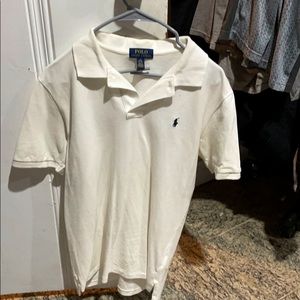 Boys white polo shirt